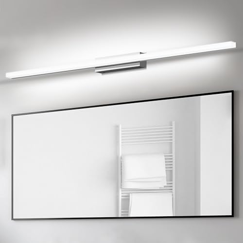 SUZNIU Led Spiegelleuchte Badezimmer, 100CM Spiegelschrank Bad IP44 Kaltes Weiß 6000K Wandleuchte Badezimmer, 20W Spiegellampe Badezimmerlampe Spiegelleuchte Bad Schrankleuchte Spiegel Beleuchtung von SUZNIU