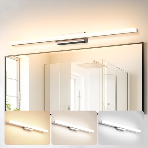 SUZNIU Led Spiegelleuchte Badezimmer, 60CM Spiegelschrank Bad IP44 Dimmbare 3000K-6000K Wandleuchte Badezimmer, 10W Spiegellampe Badezimmerlampe Spiegelleuchte Bad Schrankleuchte Spiegel Beleuchtung von SUZNIU