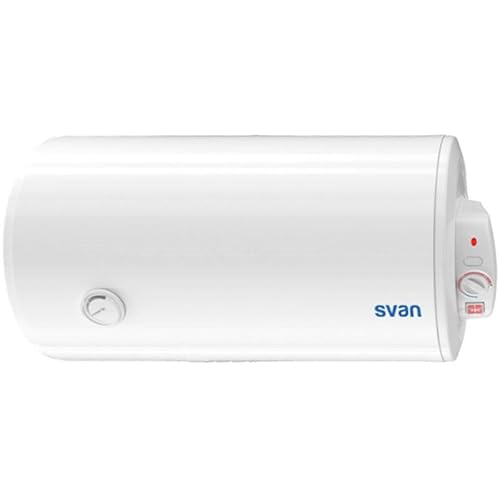 Svan SVTE801H Elektrischer Durchlauferhitzer, horizontal, 80 l, 2000 W, 70 °C, Weiß, Ø 44 x 84,9 cm von SVAN