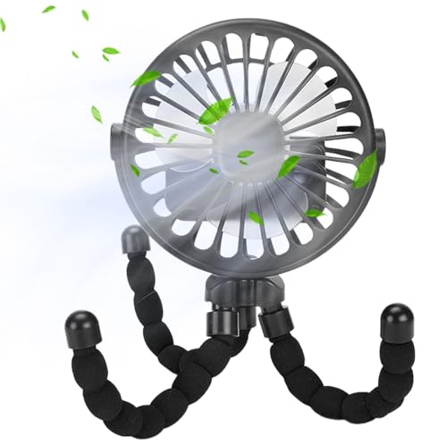 SVCEQZE Baby Ventilator Kinderwagen, 9.5 X 9.5 X 21 Cm Lüfter Stativ, Kinderwagen Ventilator Mini, Clip Ventilator, Tragbarer Kinderwagen Ventilator, Um 360° Drehbarer Mini-Oktopus-Handventilator SVCEQZE Baby Ventilator Kinderwagen, 9.5 X 9.5 X 21 Cm Lüfter Stativ, Kinderwagen Ventilator Mini, Clip Ventilator, Tragbarer Kinderwagen Ventilator, Um 360° Drehbarer Mini-Oktopus-Handventilator von SVCEQZE