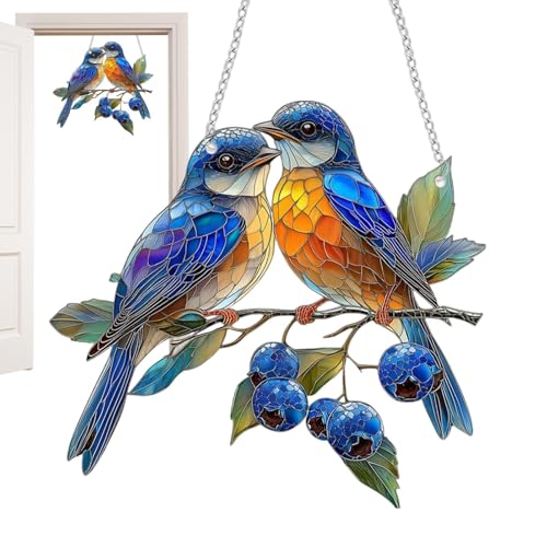 SVCEQZE Baumelnde Vogel-Ornamente, 20 X 19 cm Fensterdeko Hängend Vogel, Sonnenfänger Fenster Kolibri, Acryl Fensterhänger, Flache Fensterdekoration Aus Acryl, Fensterdeko Kolibri SVCEQZE Baumelnde Vogel-Ornamente, 20 X 19 cm Fensterdeko Hängend Vogel, Sonnenfänger Fenster Kolibri, Acryl Fensterhänger, Flache Fensterdekoration Aus Acryl, Fensterdeko Kolibri von SVCEQZE