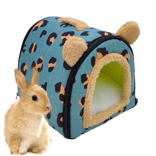 SVCEQZE Bunny Bett,Weiches Warmes Kaninchenhaus - Zubehör Für Verstecken Schlafen Nisten Spielen Innen Außen Käfig Gehege von SVCEQZE