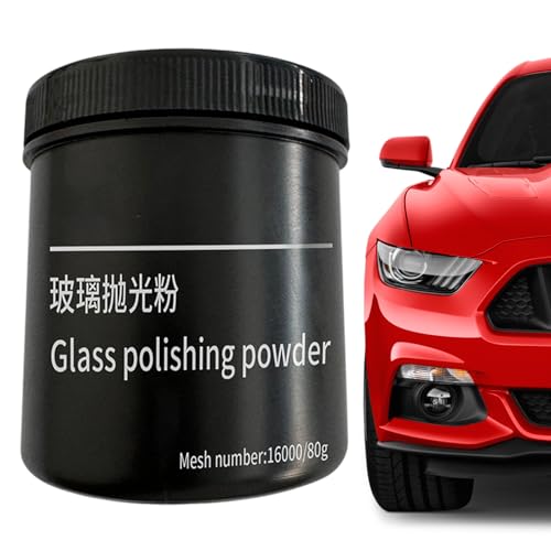 SVCEQZE Glaspoliermasse, Poliermasse für Glas - 80g Glasreinigungspulver | Auto-Windschutzscheibenreiniger, Fensterreiniger für den Außenbereich, blendfrei zum Polieren und Wiederherstellen von klarem SVCEQZE Glaspoliermasse, Poliermasse für Glas - 80g Glasreinigungspulver | Auto-Windschutzscheibenreiniger, Fensterreiniger für den Außenbereich, blendfrei zum Polieren und Wiederherstellen von klarem von SVCEQZE
