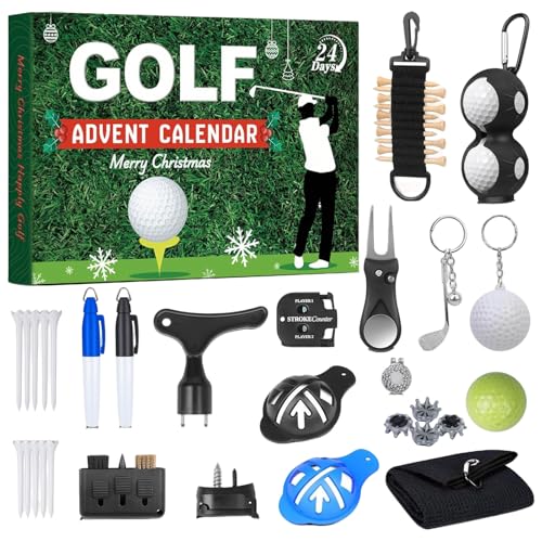 SVCEQZE Golf Adventskalender 2025, Weihnachtscountdown, 24 Kästchen Zubehör-Set Mit Golf-Motiv, 24-tägiger Weihnachts-Countdown-Kalender, Weihnachtsgeschenke Für Vater, Ehemann Oder Freund SVCEQZE Golf Adventskalender 2025, Weihnachtscountdown, 24 Kästchen Zubehör-Set Mit Golf-Motiv, 24-tägiger Weihnachts-Countdown-Kalender, Weihnachtsgeschenke Für Vater, Ehemann Oder Freund von SVCEQZE