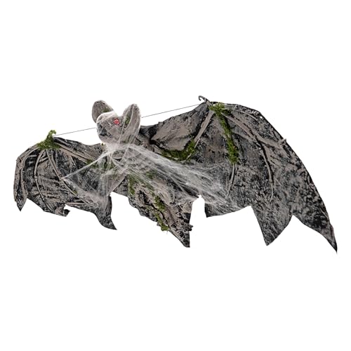 SVCEQZE Halloween Fledermäuse Dekoration,Realistische große Fledermäuse gruselige Deko - Partyzubehör Mit Spinnenwatte Deko Für Fenster Zuhause Garten Baum Balkon Außenbereich von SVCEQZE