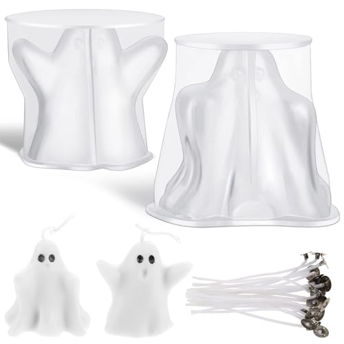 SVCEQZE Halloween Formen | 2 Stück Silikonformen Für Geisterkerzen | Gipsformen für Kunsthandwerk als Tischdekoration bei Halloweenfeiern SVCEQZE Halloween Formen | 2 Stück Silikonformen Für Geisterkerzen | Gipsformen für Kunsthandwerk als Tischdekoration bei Halloweenfeiern von SVCEQZE