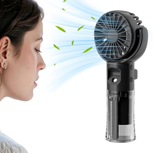 SVCEQZE Hand Nebelventilator, 4x7.2x16.8cm Nebelventilator Mit Wassernebel, Handheld Ventilator, Personalisierte Kühlung Mit Wassersprühfunktion, Wiederaufladbarer Handlicher Persönlicher SVCEQZE Hand Nebelventilator, 4x7.2x16.8cm Nebelventilator Mit Wassernebel, Handheld Ventilator, Personalisierte Kühlung Mit Wassersprühfunktion, Wiederaufladbarer Handlicher Persönlicher von SVCEQZE