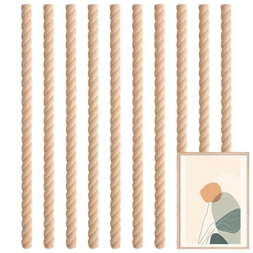 SVCEQZE Holzleiste Zierleiste Dekorativ - Schneidbare Holzleiste Mit Spulenform | 10 Stücke Unbehandelte Holzleisten Zubehör Für Brett Projekte Tür Möbel Verkleidung Kaminregal Schrank Wand SVCEQZE Holzleiste Zierleiste Dekorativ - Schneidbare Holzleiste Mit Spulenform | 10 Stücke Unbehandelte Holzleisten Zubehör Für Brett Projekte Tür Möbel Verkleidung Kaminregal Schrank Wand von SVCEQZE
