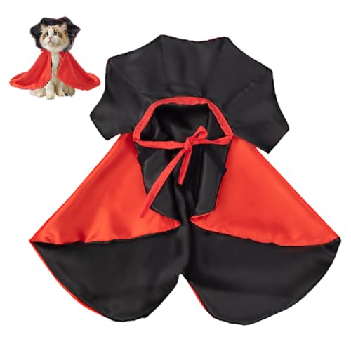 SVCEQZE Hund Vampir Umhang | Kätzchen Halloween Umhang - Vampir Kostüm Verkleidung für Haustier Karneval Party Katze und Hund in Größen S M L von SVCEQZE
