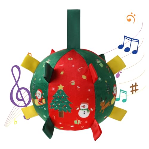 SVCEQZE Interaktiver Hundeball | Weihnachtliche Quietsch Hundespielzeuge Kauspielbälle,Interaktive Spielzeuge Und Haustierzubehör Für Kleine Mittlere Und Große Hunde Training Übung Drinnen von SVCEQZE