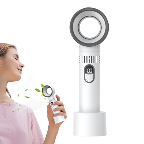 SVCEQZE Lüfter Ohne Flügel | Persönlicher Tischventilator Tragbar Mit Digitalem Display,5 Stufen Einstellbarer Wiederaufladbarer Luftzirkulator Mit Leisem Betrieb Und Digitaldisplay Für SVCEQZE Lüfter Ohne Flügel | Persönlicher Tischventilator Tragbar Mit Digitalem Display,5 Stufen Einstellbarer Wiederaufladbarer Luftzirkulator Mit Leisem Betrieb Und Digitaldisplay Für von SVCEQZE