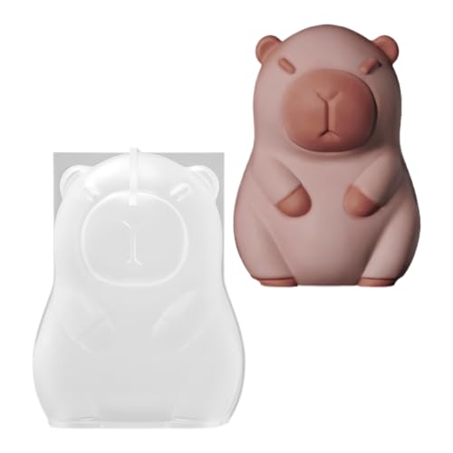 SVCEQZE Niedliche Formen - 3D Capybara Form | Flexibel Wiederverwendbare Antihaft-Backform Für Eiscreme Kuchen Eiswürfel Figuren Schmuckherstellung Pudding Kunstprojekte Basteln von SVCEQZE