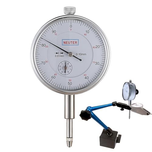 SVCEQZE Testindikator,Tischkreissäge Justierlehre | 0-10 MM Tester mit,001 MM Genauigkeit Aluminiumlegierung Gehäuse für Möbeldekoration Maschinenbau Industrie Kfz Reparatur - 0.01 Präzision Für von SVCEQZE