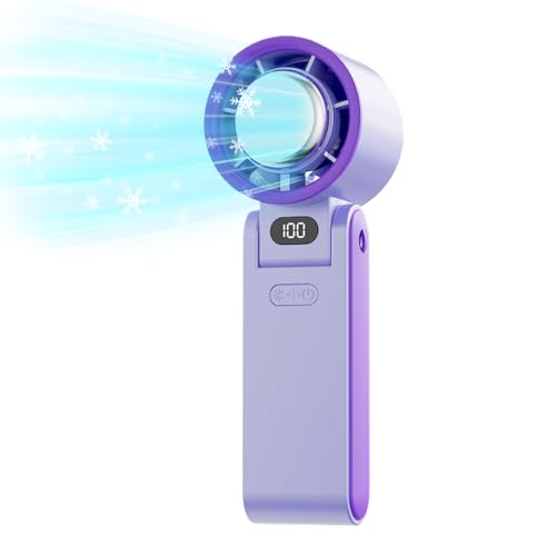 SVCEQZE Tragbarer Ventilator - Tragbare Ventilatoren Für Reisen - 3600mAh Akku Handlich 100-Stufig Regulierbar Leise 180° Klappbar Mit LED-Display Für Camping Outdoor Zuhause von SVCEQZE