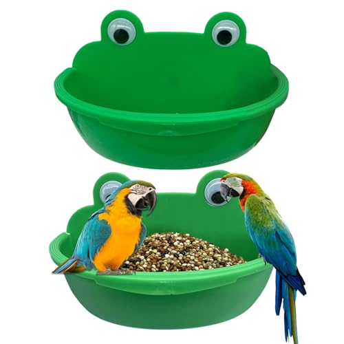 SVCEQZE Vogelfutternapf | Multifunktionaler Futterautomat,Trinkbehälter für Unzertrennliche und 2 Stück spritzwassergeschützte Badeschalen für Arten wie Ara, Nymphensittich und SVCEQZE Vogelfutternapf | Multifunktionaler Futterautomat,Trinkbehälter für Unzertrennliche und 2 Stück spritzwassergeschützte Badeschalen für Arten wie Ara, Nymphensittich und von SVCEQZE