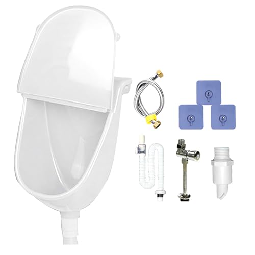 SVCEQZE Wand Pissoir Für Herren - Garage Wandmontiertes Ausspültoilette | Verstellbar Spritzwassergeschützt Toilette Mit Schlauch Für Wohnmobil Campingwohnheim Garten Garage von SVCEQZE
