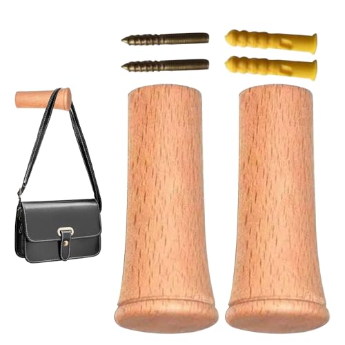 SVCEQZE Wandhalterung Holz Kleiderständer - 2-Stück Wandkleiderhaken Hutorganizer | Robuster Aufbewahrungshalter für - Einweihung Weihnachten Geschenk von SVCEQZE