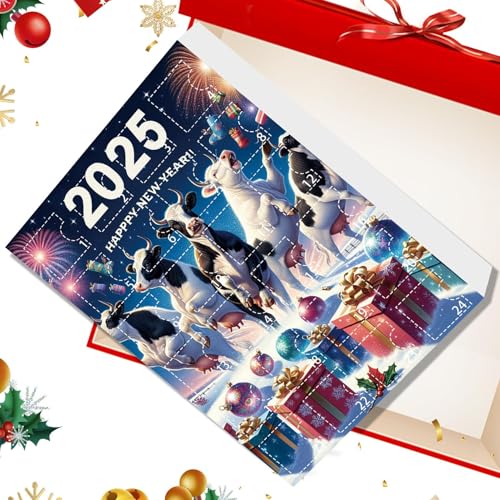 SVCEQZE Weihnachts Countdown - 24 Tage Kuh Adventskalender | Weihnachtsdekoration Spielzeug Figuren Für Kinder Erwachsene Mädchen Familienfest Tisch Wand Baum Klassenzimmer SVCEQZE Weihnachts Countdown - 24 Tage Kuh Adventskalender | Weihnachtsdekoration Spielzeug Figuren Für Kinder Erwachsene Mädchen Familienfest Tisch Wand Baum Klassenzimmer von SVCEQZE