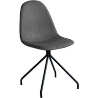 2er Set Esszimmerstühle Metallbeine Polsterstuhl Polyester Dunkelgrau - Svita von SVITA
