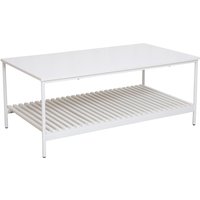 Amal Couchtisch Weiß Coffeetable Moderner Wohnzimmertisch mit Ablage - Svita von SVITA