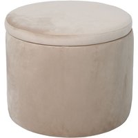 Svita - amber Aufbewahrungsbox mit Deckel Hocker mit Stauraum Sitzhocker Samt Beige von SVITA
