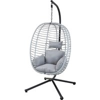 Belly Hängesessel mit Gestell klappbar Hängestuhl Hängesitz Hängekorb Grau - Svita Belly Hängesessel mit Gestell klappbar Hängestuhl Hängesitz Hängekorb Grau - Svita von SVITA