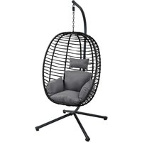 Belly Hängesessel mit Gestell klappbar Hängestuhl Hängesitz Hängekorb Schwarz - Svita Belly Hängesessel mit Gestell klappbar Hängestuhl Hängesitz Hängekorb Schwarz - Svita von SVITA