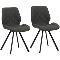 Diamond Esszimmerstühle 2er Set Küchenstuhl Polsterstuhl gesteppt Stoffbezug Dunkelgrau - Svita Diamond Esszimmerstühle 2er Set Küchenstuhl Polsterstuhl gesteppt Stoffbezug Dunkelgrau - Svita von SVITA
