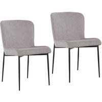 Freddie Esszimmerstuhl 2er Set Cordbezug Metallbeine Hellgrau - Svita Freddie Esszimmerstuhl 2er Set Cordbezug Metallbeine Hellgrau - Svita von SVITA