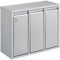 H3X8 24Liter Mülleimer Edelstahl Abfalleimer Mülltrennung 3x8L Silber - Svita H3X8 24Liter Mülleimer Edelstahl Abfalleimer Mülltrennung 3x8L Silber - Svita von SVITA