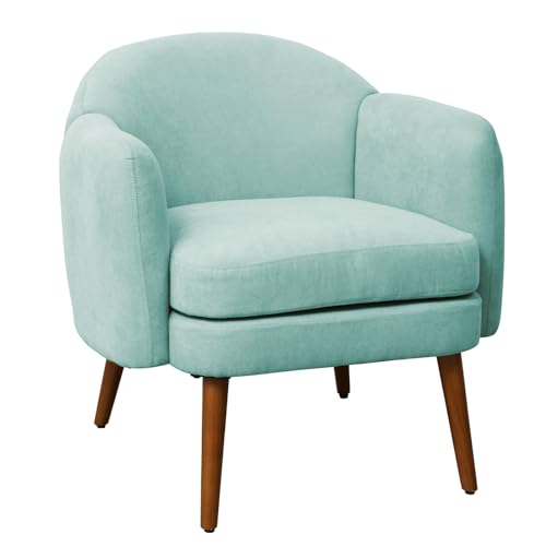 SVITA Johan Sessel Loungesessel Polstersessel Gummiholzbeine Armlehnen gepolstert modern skandinavisch Wohnzimmer Wintergarten Grün/Blau von SVITA