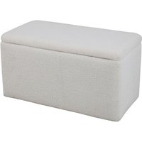 Leaf Sitzbank Hocker mit Stauraum Aufbewahrungsbox mit Deckel Weiß - Svita von SVITA