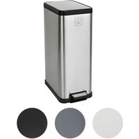 STM18 Mülleimer Treteimer 18l inkl. Inneneimer Softclose-Deckel Silber - Svita von SVITA