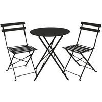 SVITA BERLIN Balkonmöbel Bistroset Stuhl Tisch Garten Bistro Cafe Metall Klappmöbel Schwarz SVITA BERLIN Balkonmöbel Bistroset Stuhl Tisch Garten Bistro Cafe Metall Klappmöbel Schwarz von SVITA