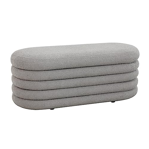 SVITA Blossom XL Hocker mit Stauraum Sitzhocker Ottomane Boucle-Bezug Hellgrau SVITA Blossom XL Hocker mit Stauraum Sitzhocker Ottomane Boucle-Bezug Hellgrau von SVITA