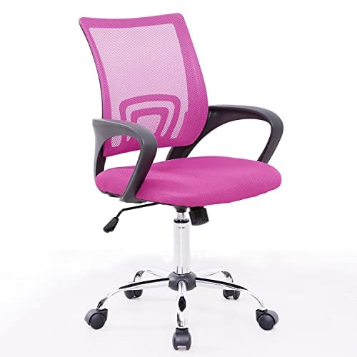 SVITA Cydney Kinder Schreibtischstuhl Bürostuhl Netzbezug Drehstuhl Stuhl Schreibtisch (Pink) von SVITA
