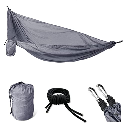 SVITA Hängematte Outdoor Camping Ultraleicht Befestigung 1-2 Personen (270x140 cm, Dunkelgrau) von SVITA