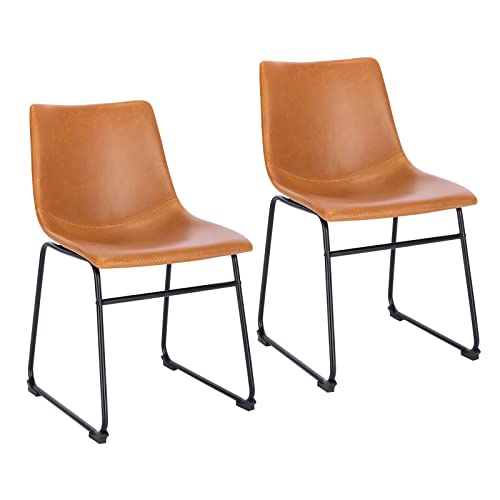 SVITA Harry 2er Set Esszimmerstühle Metallbeine Kufengestell Kunstleder Cognac SVITA Harry 2er Set Esszimmerstühle Metallbeine Kufengestell Kunstleder Cognac von SVITA
