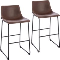 SVITA JOHN 2-er Set Barhocker Barstuhl mit Rückenlehne Retro Kunst-Leder Braun SVITA JOHN 2-er Set Barhocker Barstuhl mit Rückenlehne Retro Kunst-Leder Braun von SVITA