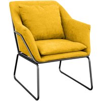 Svita - josie Sessel gepolstert Beistellsessel Couch Einzel Relaxsessel Stoff Gelb von SVITA