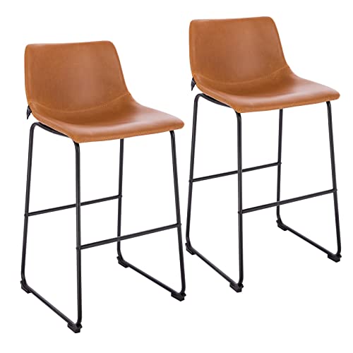 SVITA John 2-er Set Barhocker Barstuhl mit Rückenlehne Retro Kunst-Leder Cognac SVITA John 2-er Set Barhocker Barstuhl mit Rückenlehne Retro Kunst-Leder Cognac von SVITA