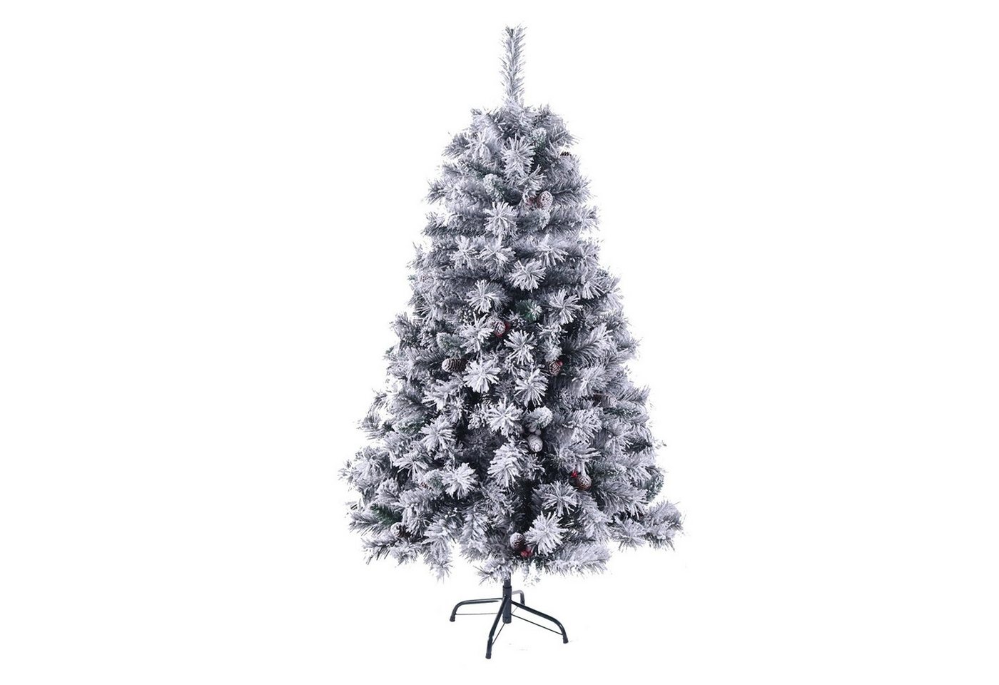 SVITA Künstlicher Weihnachtsbaum Weihnachtsbaum, Nordmanntanne, 371 Spitzen, Schnee, Tannenbaum, Kunstbaum, PVC, 150 cm von SVITA