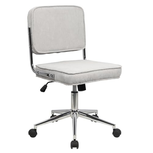 SVITA LIV Bürostuhl Schreibtischstuhl Drehstuhl Schminktischstuhl höhenverstellbar mit Rollen Wippmechanismus Vintage-Design Grau SVITA LIV Bürostuhl Schreibtischstuhl Drehstuhl Schminktischstuhl höhenverstellbar mit Rollen Wippmechanismus Vintage-Design Grau von SVITA
