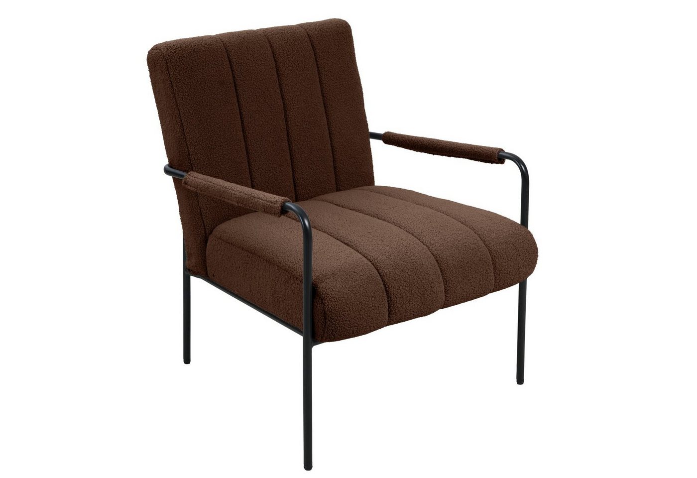 SVITA Loungesessel KYLE, Loungestuhl, Teddy-Boucle, Braun von SVITA