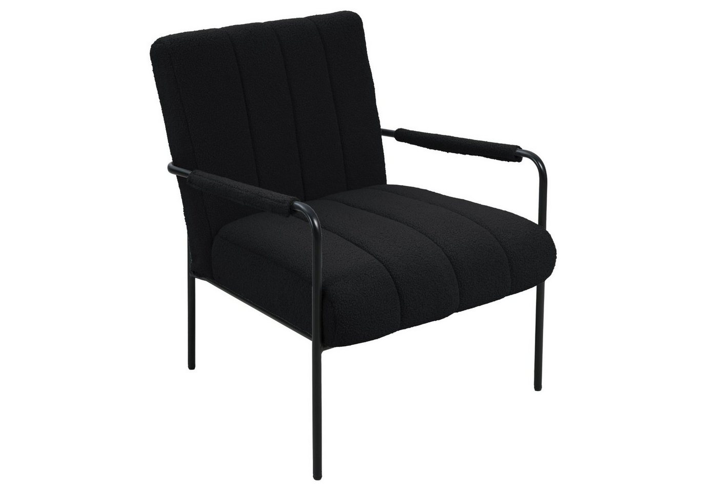 SVITA Loungesessel KYLE, Loungestuhl, Teddy-Boucle, Schwarz von SVITA