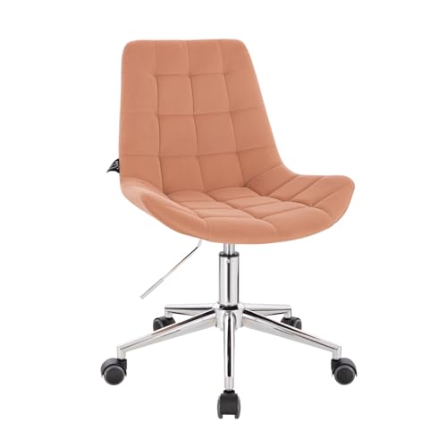 SVITA Micky Bürostuhl Kinder Schreibtischstuhl höhenverstellbar Rollen Samt Apricot Orange SVITA Micky Bürostuhl Kinder Schreibtischstuhl höhenverstellbar Rollen Samt Apricot Orange von SVITA