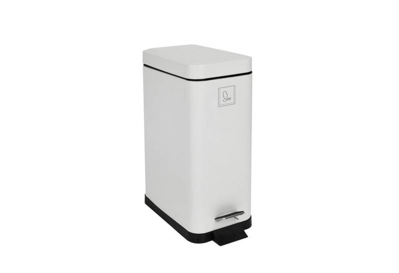 SVITA Mülleimer STM10, Treteimer, Softclose-Funktion, 18L, Pulverbeschichteter Stahl, Weiß von SVITA