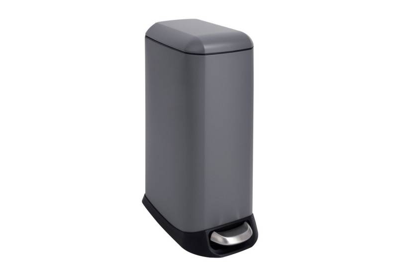 SVITA Mülleimer TS12, Treteimer, 12L, Softclose-Funktion, Stahl pulverbeschichtet, Grau von SVITA
