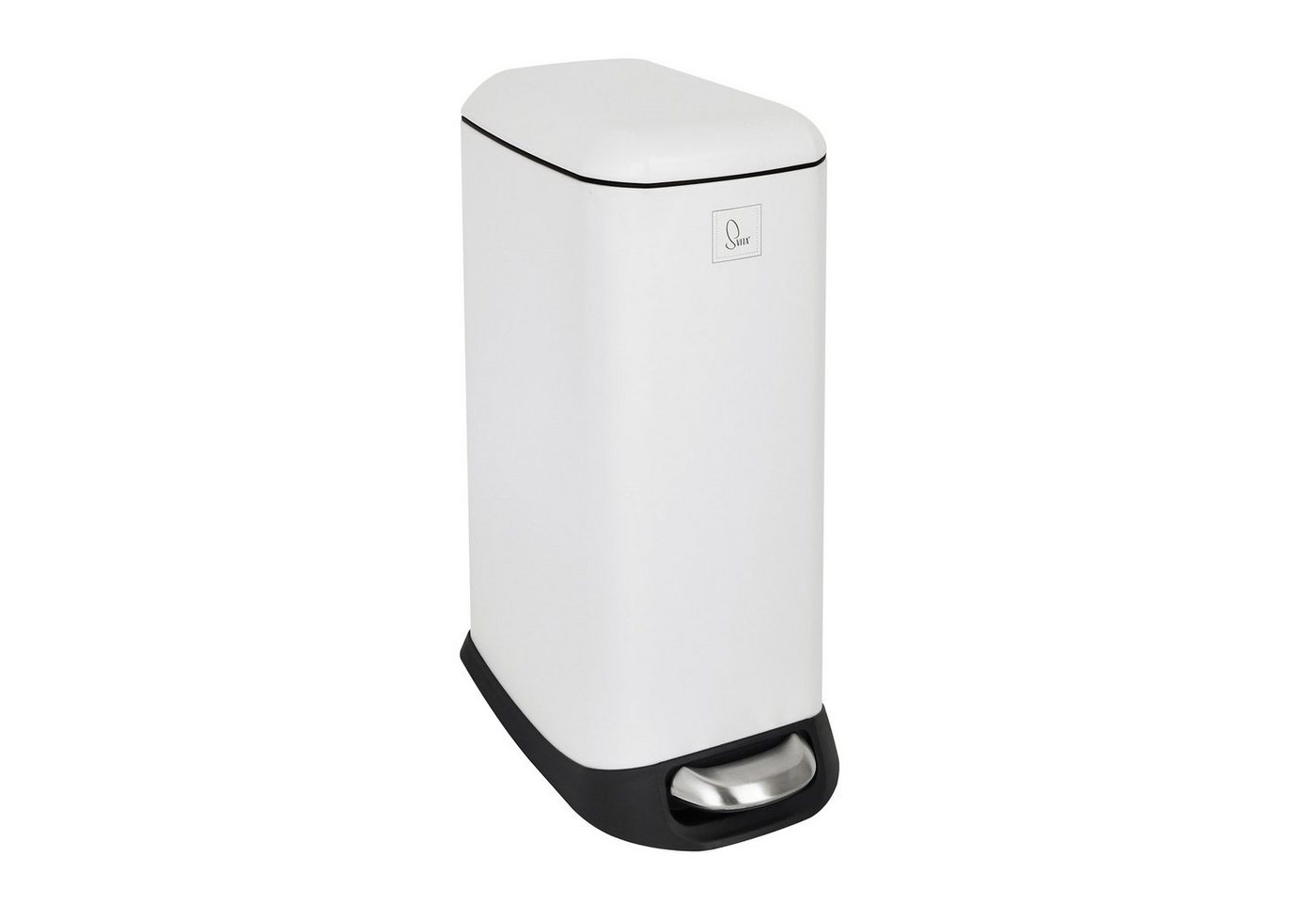 SVITA Mülleimer TS20, Treteimer, Inneneimer, 20L, pulverbeschichteter Stahl, Weiß von SVITA