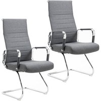 SVITA OFFICE COMFORT 2x Besucherstuhl Freischwinger-Stuhl mit Armlehne Konferenzstuhl ohne Rollen Armlehnstuhl Office-Stuhl Stoff Dunkelgrau SVITA OFFICE COMFORT 2x Besucherstuhl Freischwinger-Stuhl mit Armlehne Konferenzstuhl ohne Rollen Armlehnstuhl Office-Stuhl Stoff Dunkelgrau von SVITA